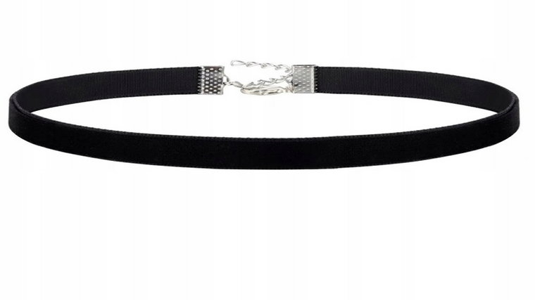 Czarny Aksamitny Naszyjnik Choker Tasiemka 0,5 CM