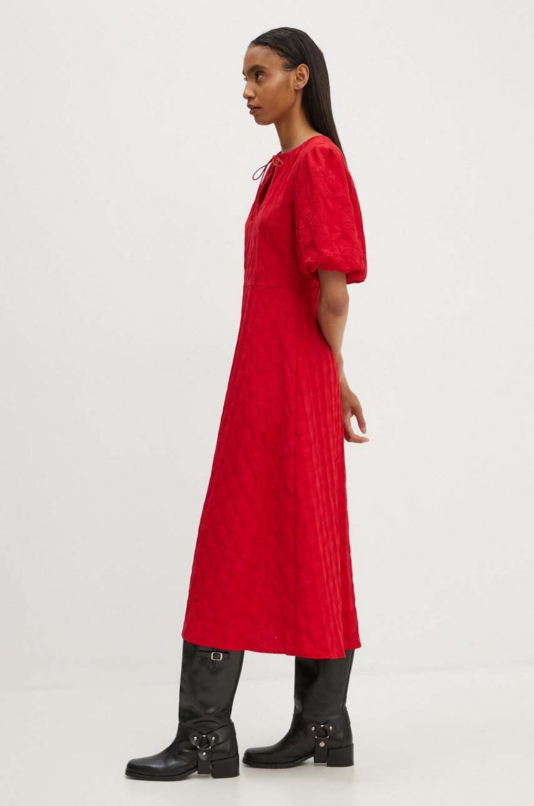 Résumé sukienka BionaRS Dress kolor czerwony maxi rozkloszowana 221961155