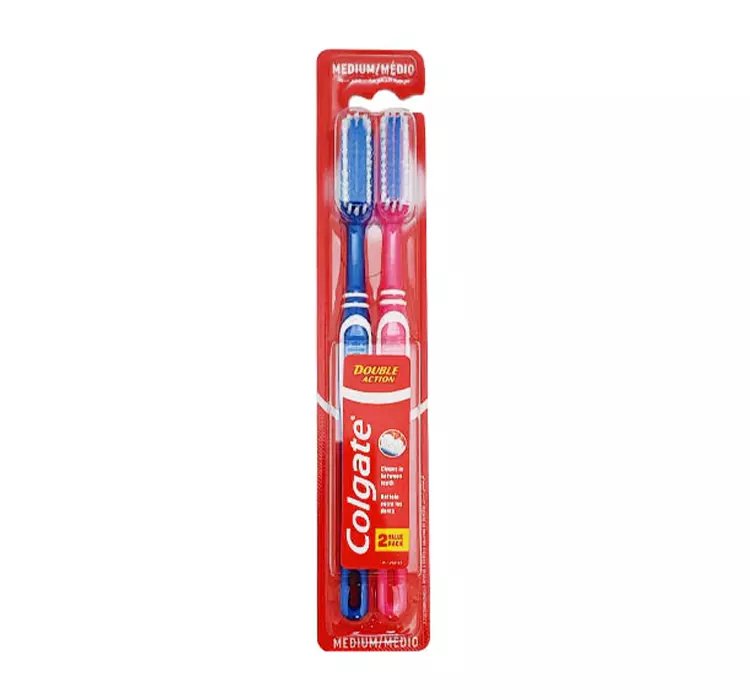 COLGATE DOUBLE ACTION SZCZOTECZKA DO ZĘBÓW MEDIUM 2 SZTUKI