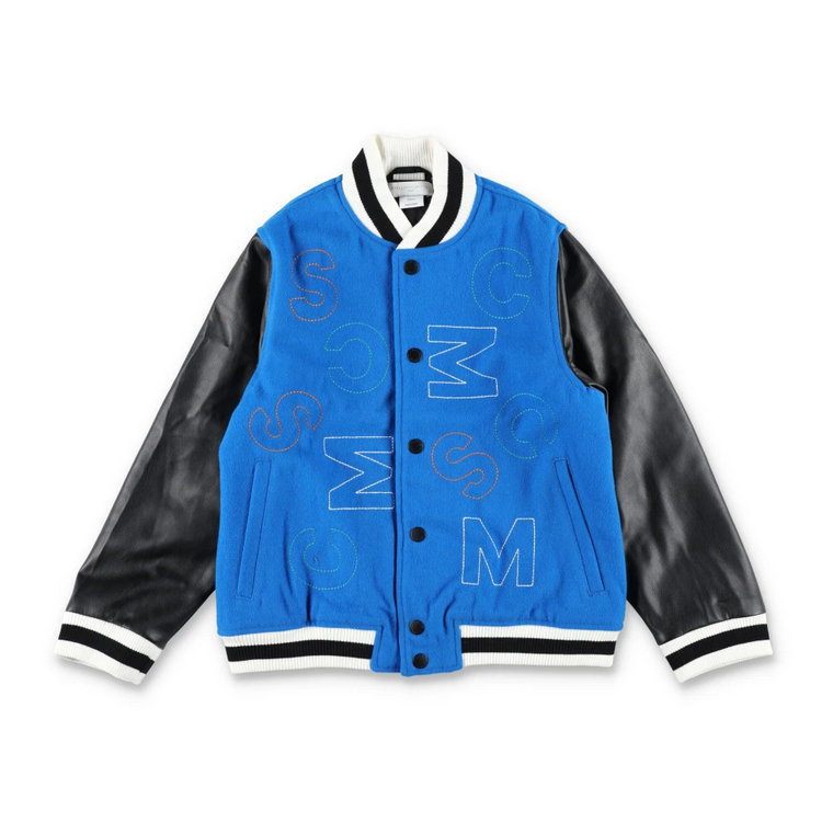 Niebieska Kurtka Varsity Bomber Stella McCartney