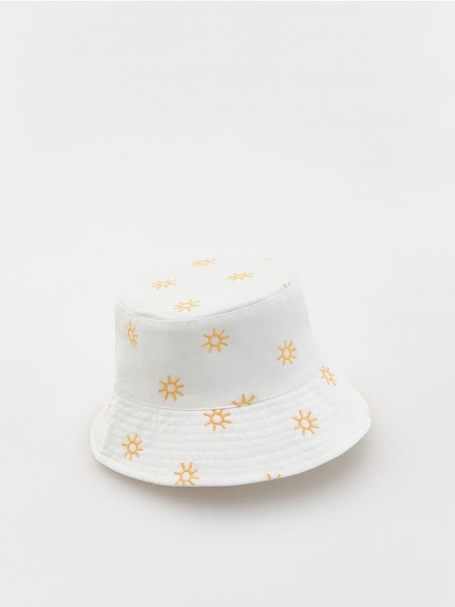 Reserved - Kapelusz typu bucket hat - biały
