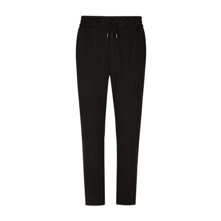 Elastyczne czarne spodnie do biegania Dolce & Gabbana