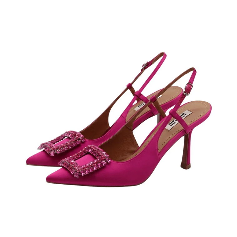 Fuchsia Sling Pumps z Eleganckim Obcasem Bibi Lou