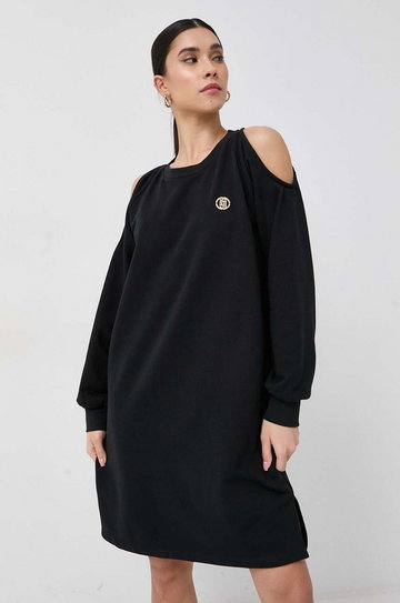 Liu Jo sukienka kolor czarny mini oversize