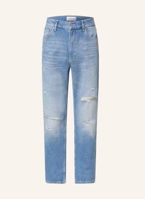 Calvin Klein Jeans Jeansy Destroyed Straight Fit blau