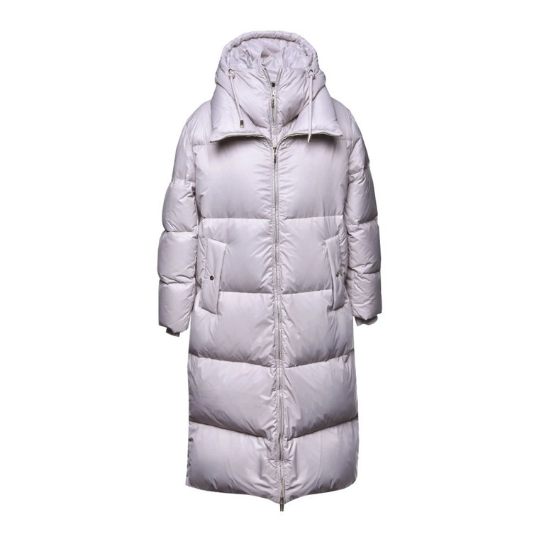 Down jacket in taupe nylon Baldinini