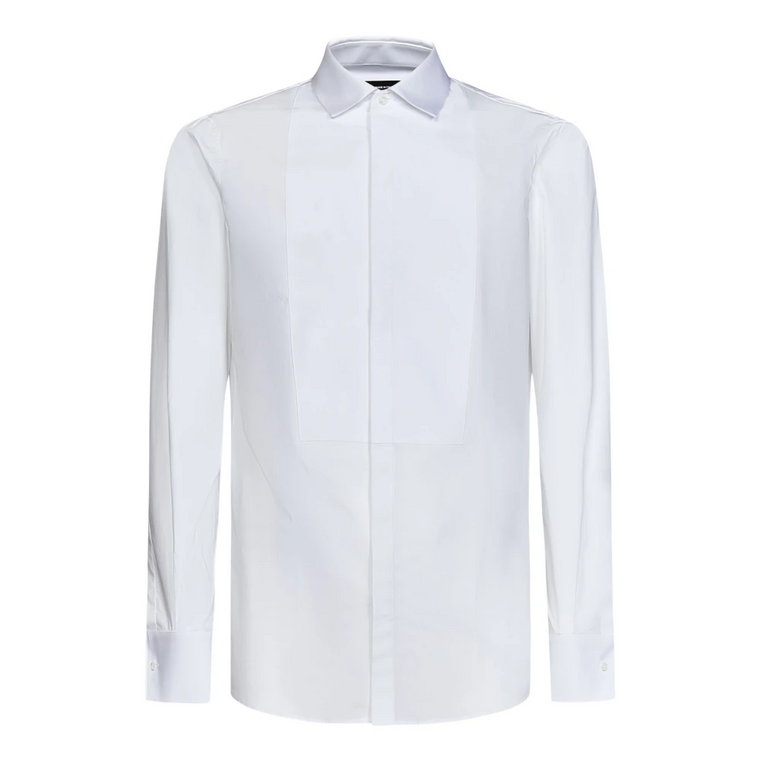 Biała Koszula z Plastronem Dsquared2