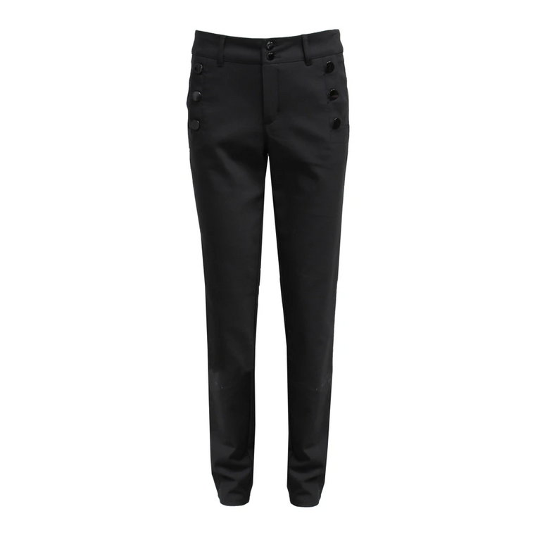 Czarne Spodnie Slim Fit 2-Biz