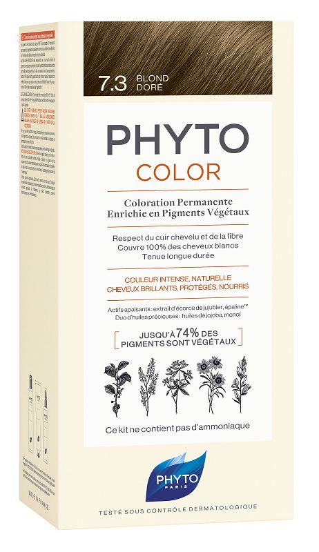 Phyto Phytocolor Farba do włosów, 7.3 Złoty Blond