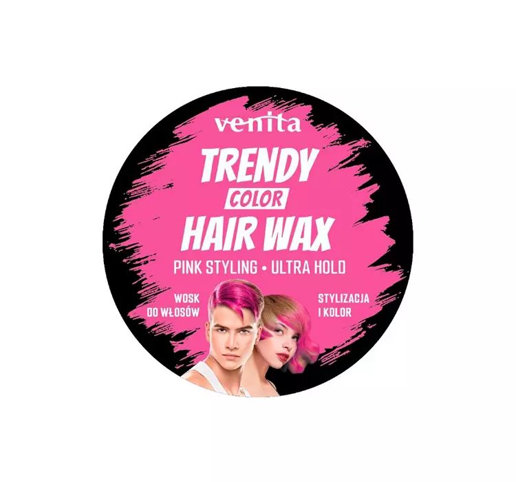 VENITA TRENDY COLOR HAIR WAX WOSK KOLORYZUJĄCO - STYLIZUJĄCY DO WŁOSÓW PINK 75G