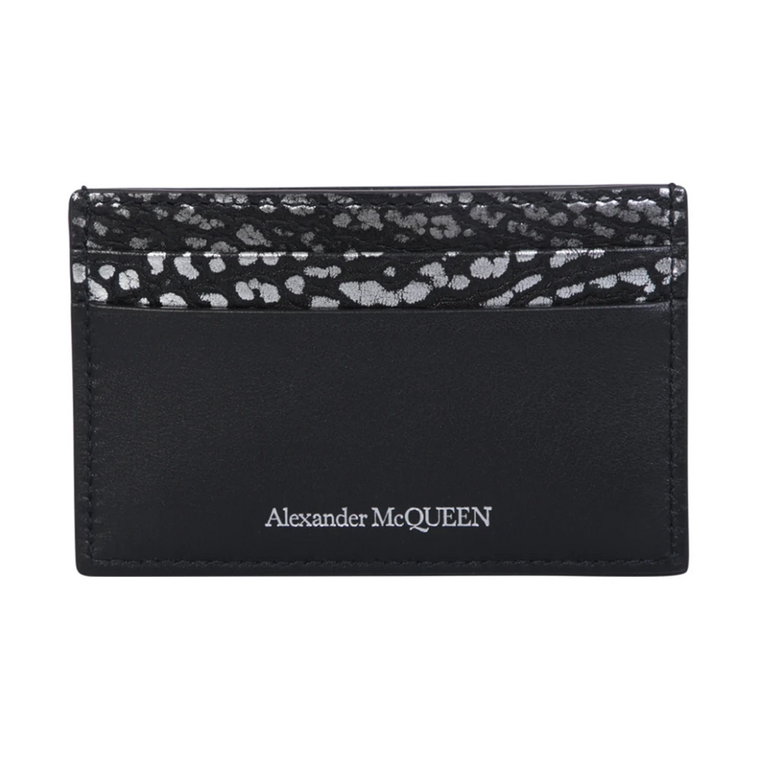 Etui na karty w panterkę Alexander McQueen