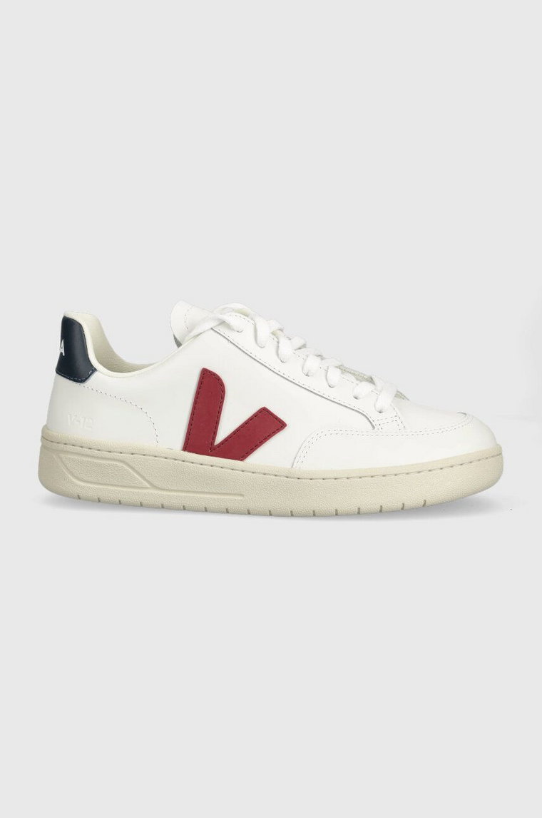 Veja sneakersy skórzane V-12 kolor biały XD0201955