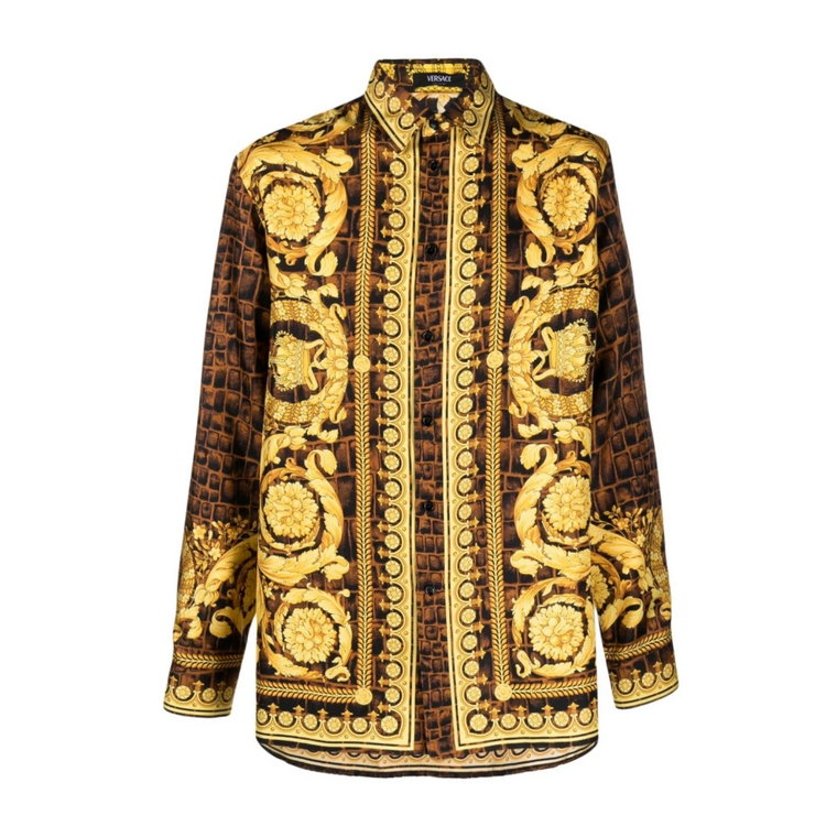 Baroccodile Jedwabna Koszula Versace