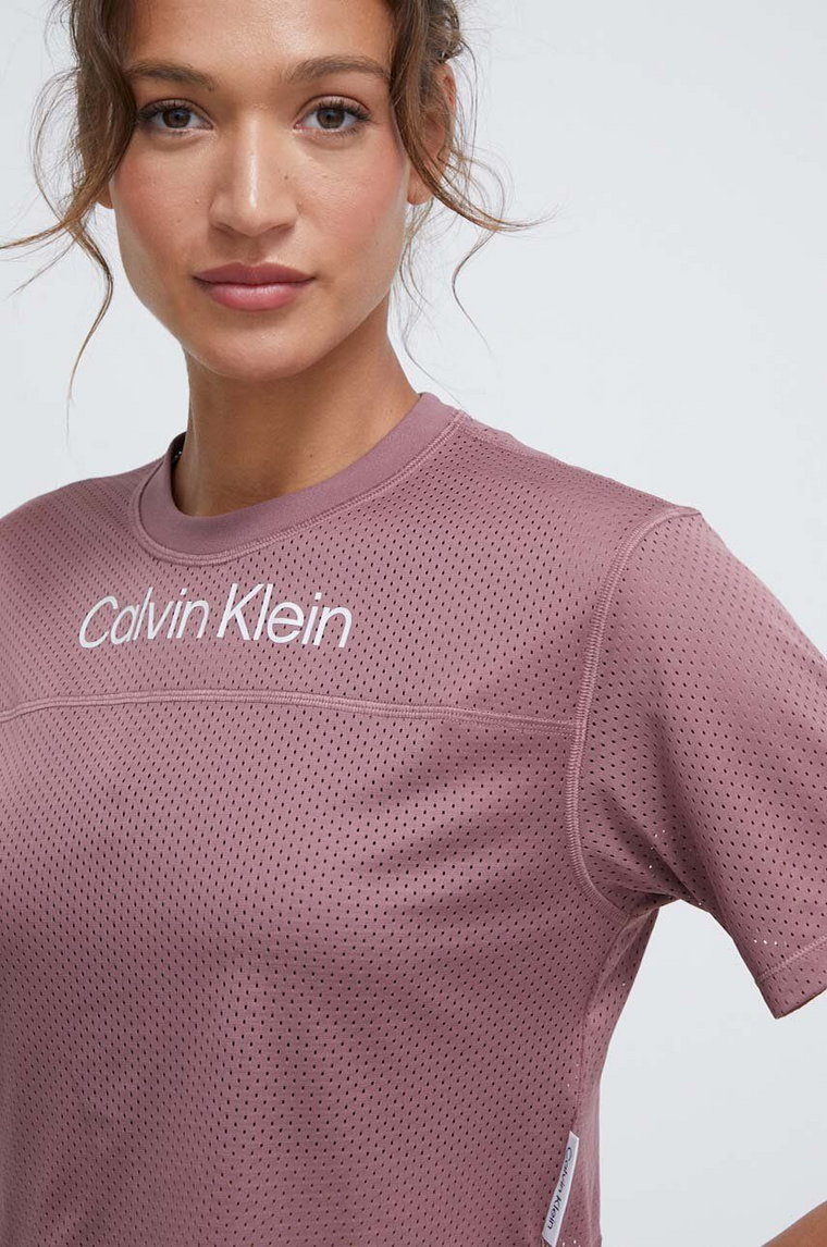 Calvin Klein Performance t-shirt treningowy kolor różowy