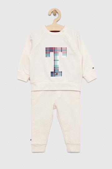 Tommy Hilfiger dres niemowlęcy kolor beżowy