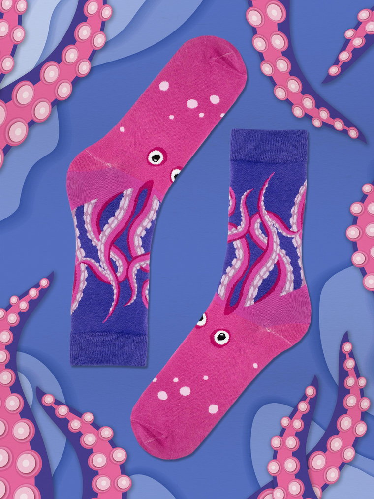 Długie Skarpetki Urban Socks Octopus Różowe