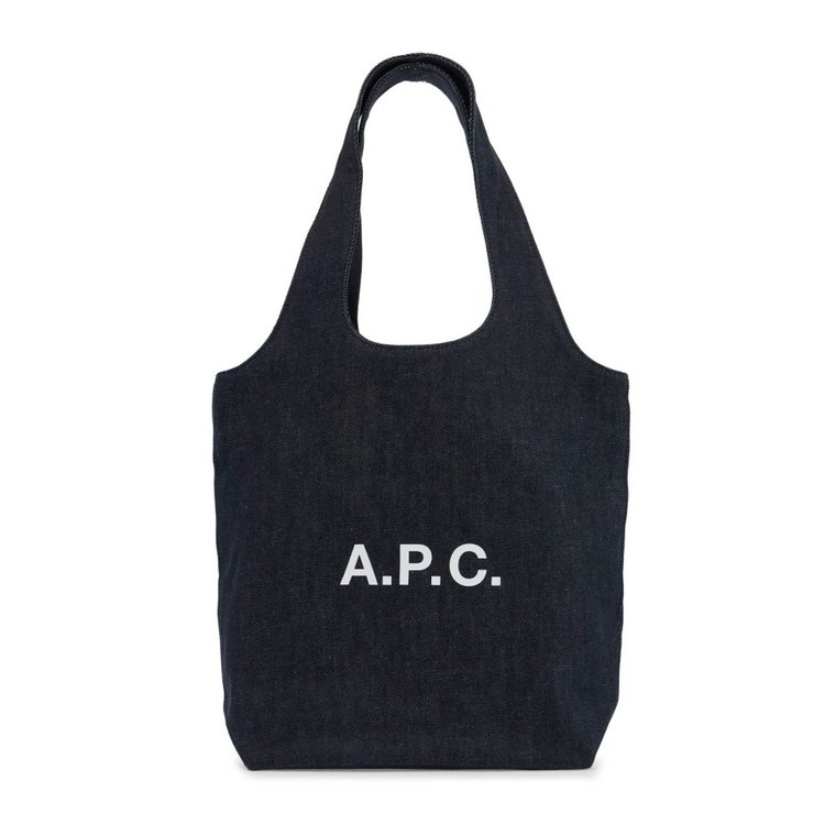 Denim Ninon Tote Bag z Logo A.p.c.