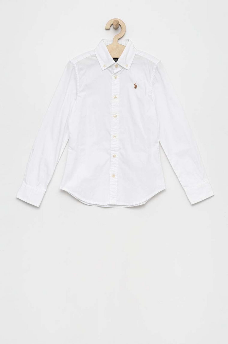 Polo Ralph Lauren koszula bawełniana dziecięca kolor biały