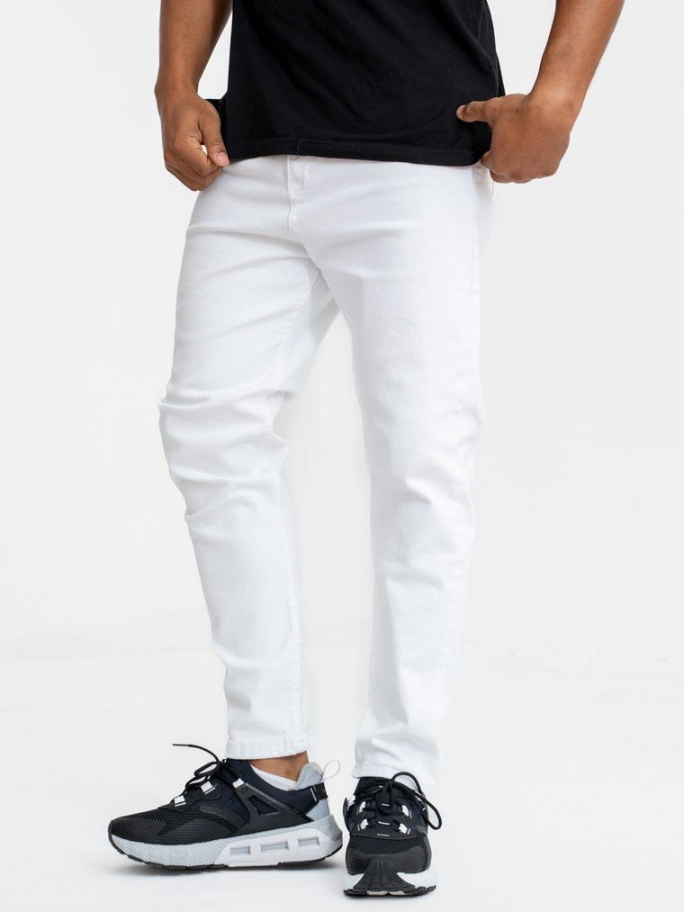 Spodnie Jeansowe i8 Denim Białe Classic Regular
