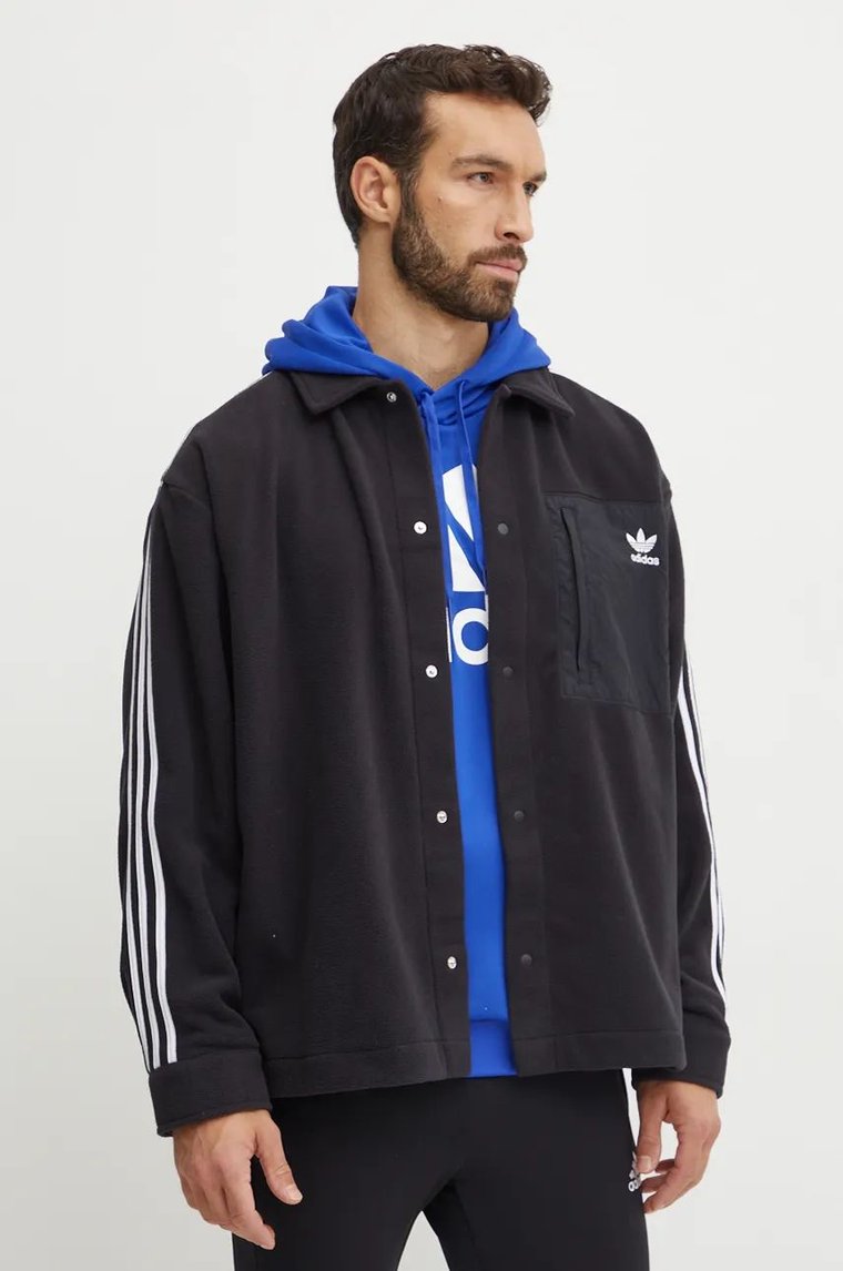 adidas Originals koszula męska kolor czarny relaxed IZ1834