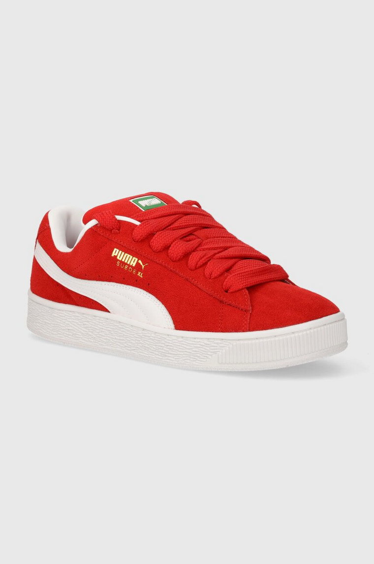 Puma sneakersy skórzane  Suede XL kolor czerwony 395205