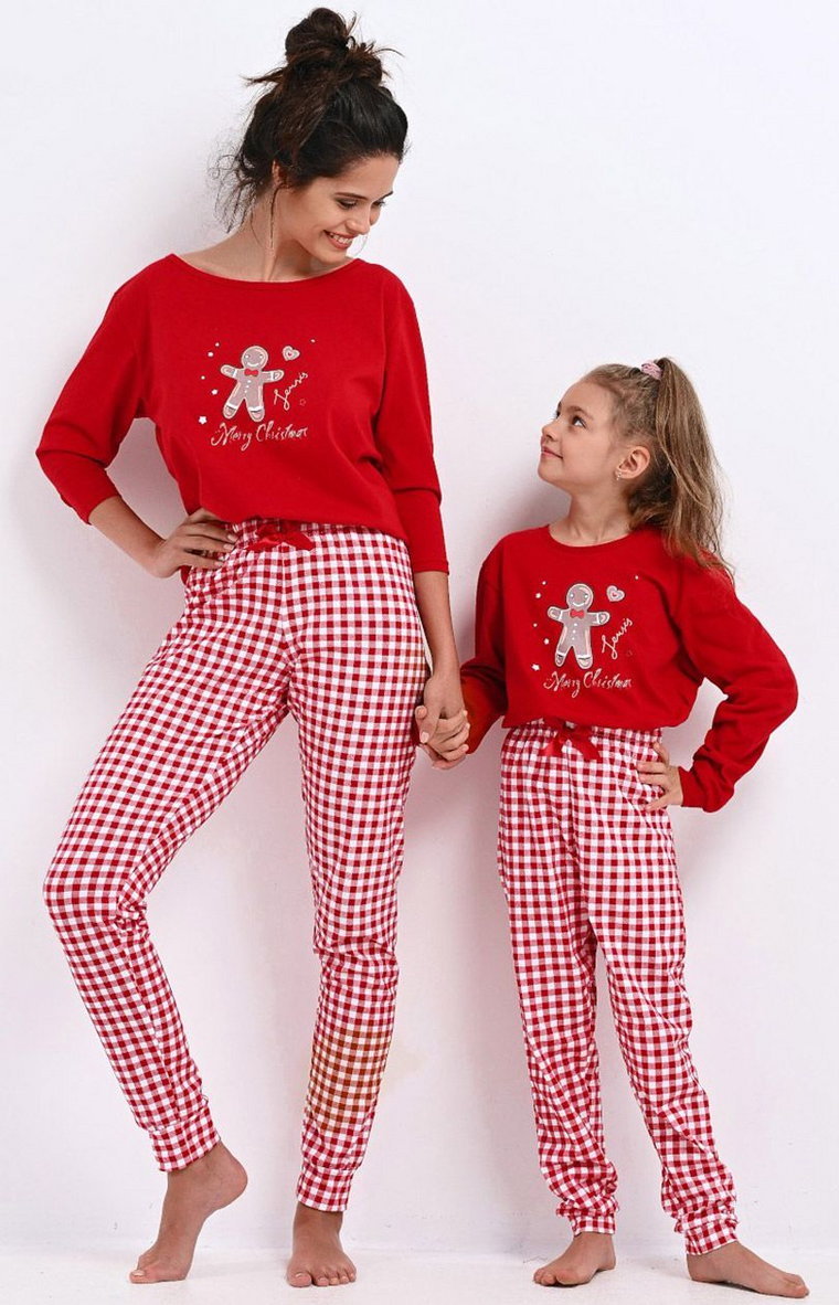 Sensis piżama dziecięca świąteczna Hazel Kids Girls Christmas, Kolor czerwony, Rozmiar 98-104, SENSIS