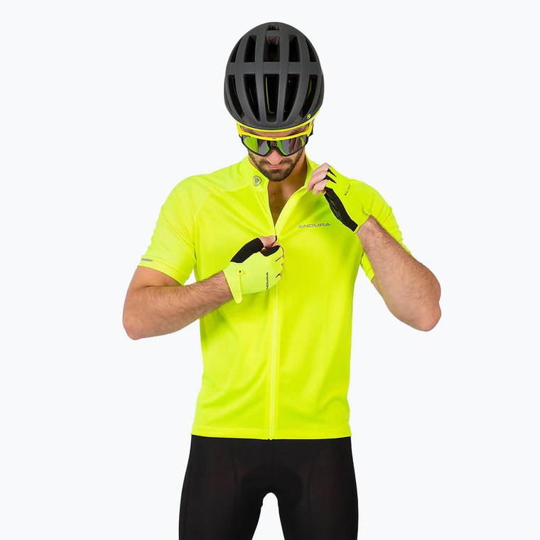 Koszulka rowerowa męska Endura Xtract II hi-viz yellow