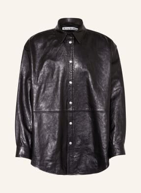 Acne Studios Overjacket Ze Skóry schwarz