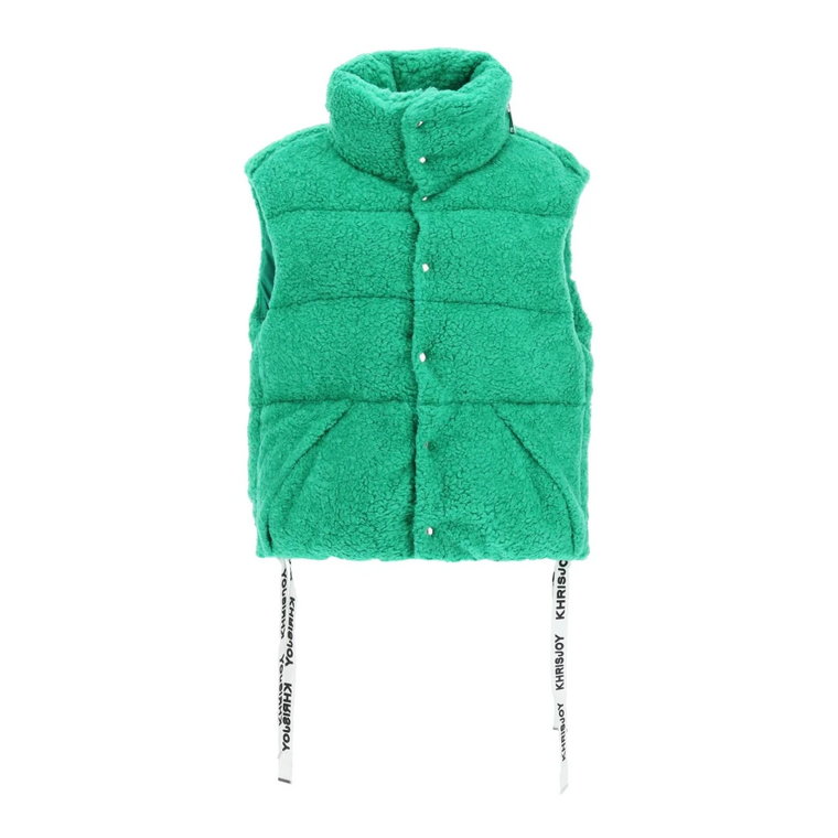 Oversized Sherpa Fleece Pikowany Kamizelka Khrisjoy