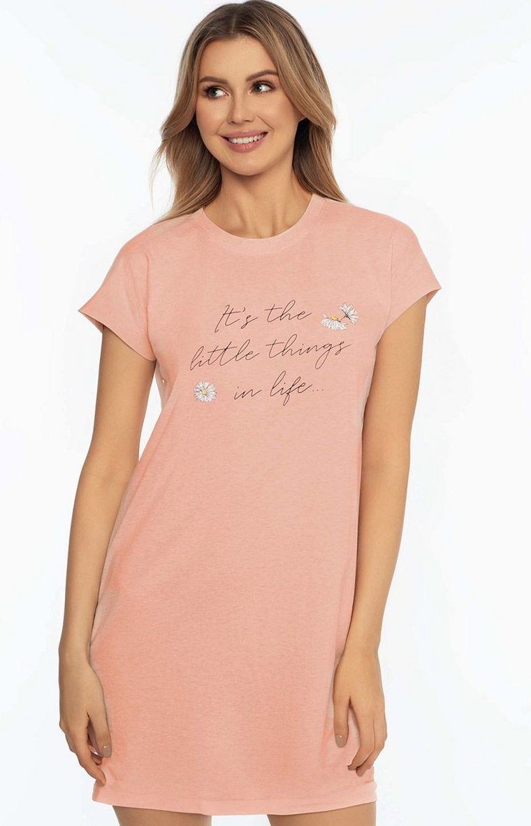Bawełniana koszula nocna Adore 41304-30X, Kolor różowy, Rozmiar M, Henderson