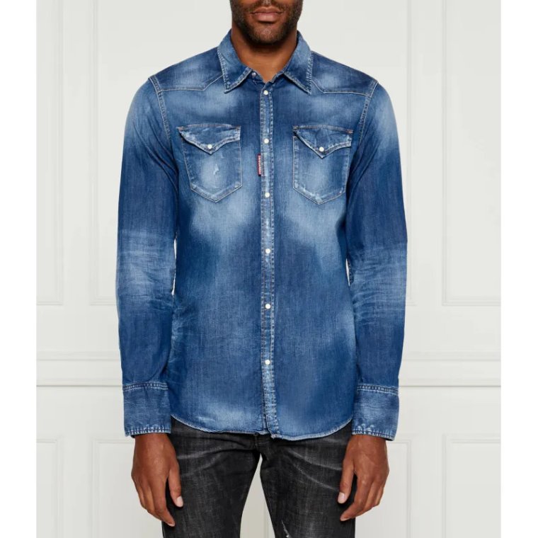 Dsquared2 Jeansowa koszula Western | Regular Fit