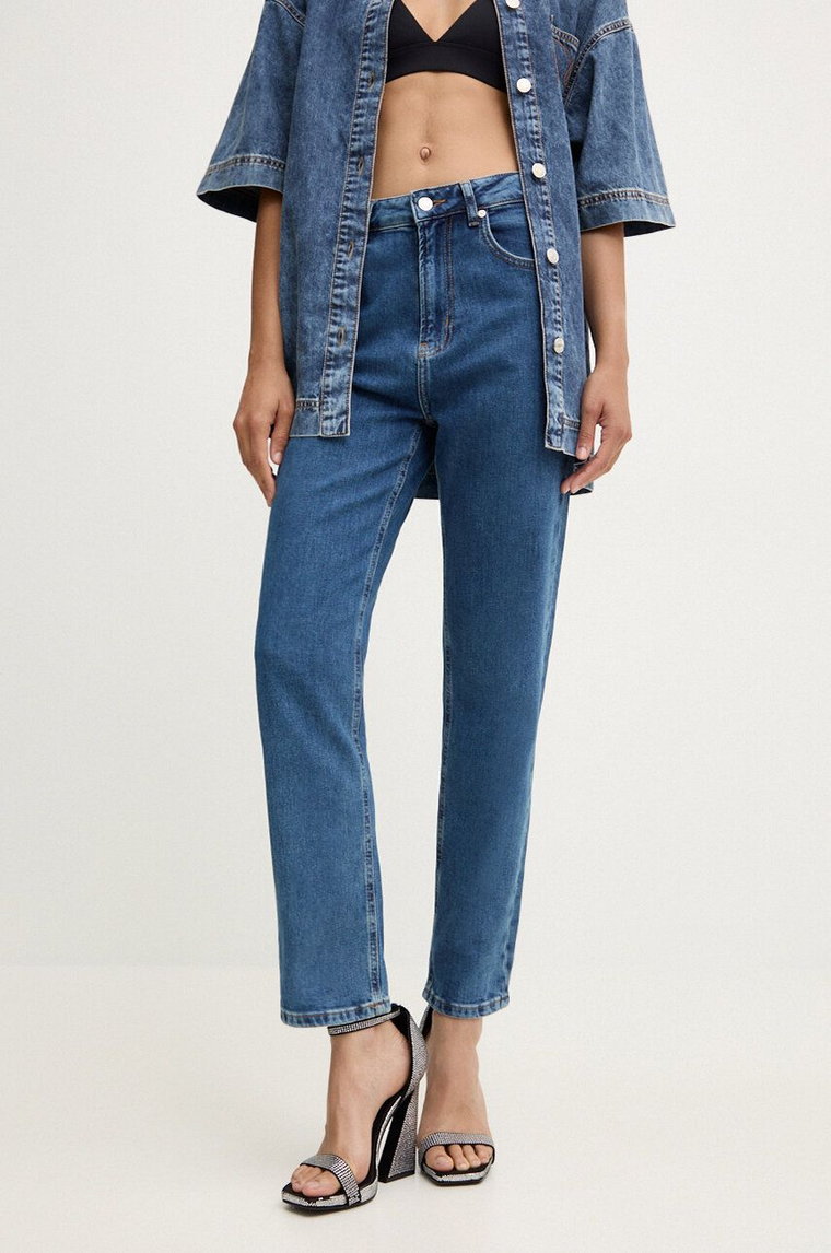 Moschino Jeans jeansy damskie kolor niebieski 0321.8223