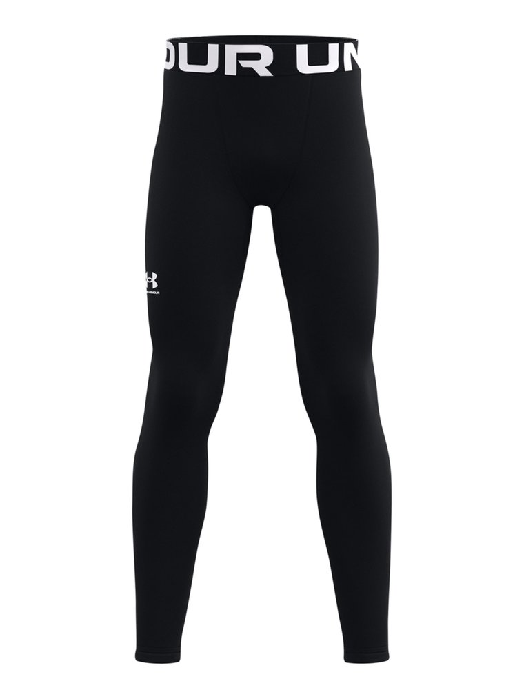 Legginsy treningowe chłopięce Under Armour Boys' ColdGear Leggings - czarne