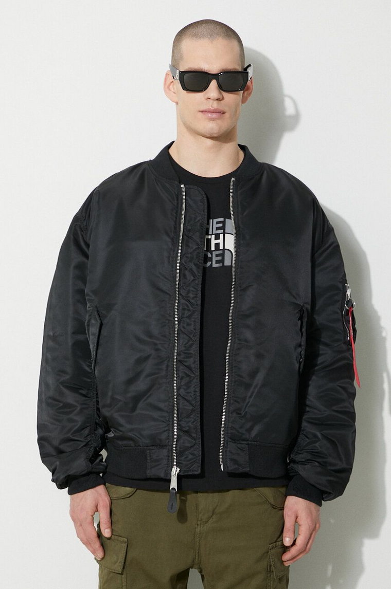 Alpha Industries kurtka bomber MA-1 CS męski kolor czarny przejściowa oversize 136136