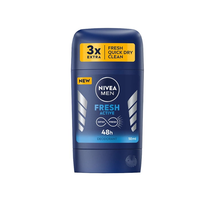 NIVEA MEN FRESH ACTIVE DEZODORANT W SZTYFCIE DLA MĘŻCZYZN 50ML