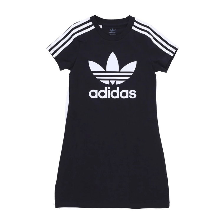 Czarna krótka sukienka T-shirt Adidas