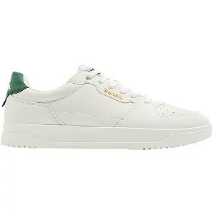 Białe sneakersy męskie bench z zielonym zapiętkiem - Męskie - Kolor: Białe - Rozmiar: 42