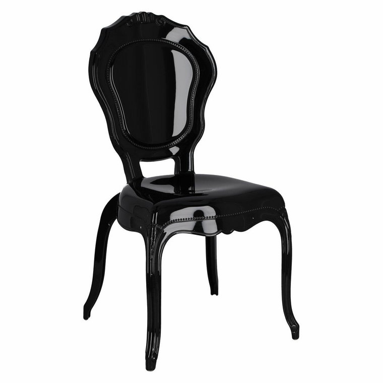 Krzesło Queen czarne z tworzywa
