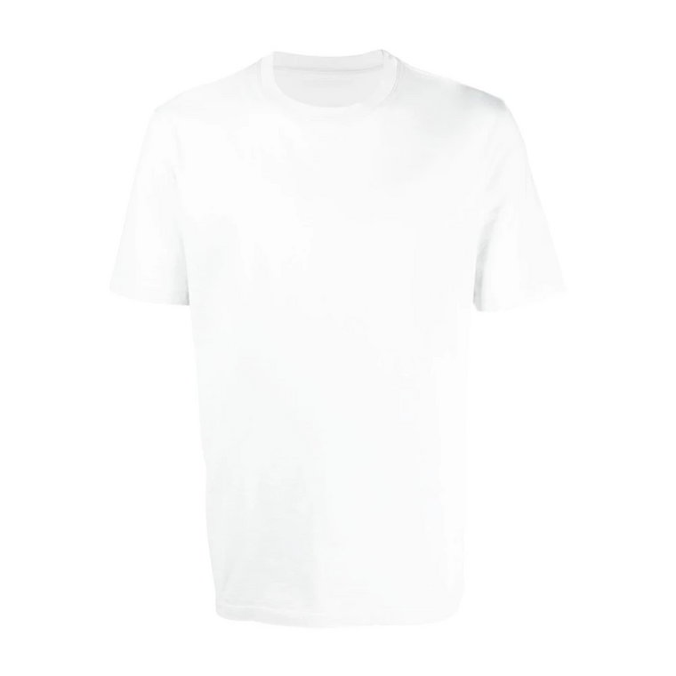 Bawełniana koszulka z logo czteropunktowym w kolorze białym Maison Margiela
