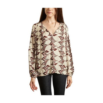 Diega, Chicana printed blouse Beżowy, female,