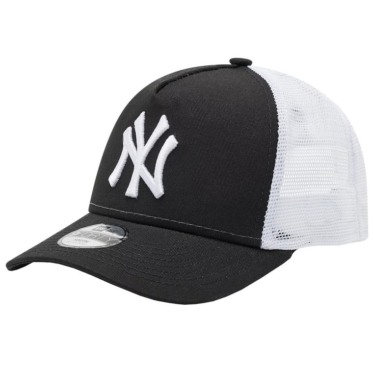 New Era 9FORTY Aframe Trucker New York Yankees Kids Cap 12745566, Dla chłopca, Czarne, czapki z daszkiem, bawełna, rozmiar: YOUTH
