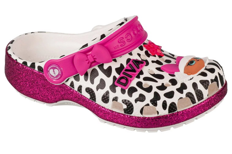 Crocs LOL Surprise Diva Girls Classic Clog 209465-100, Dla dziewczynki, Białe, klapki, syntetyk, rozmiar: 29/30