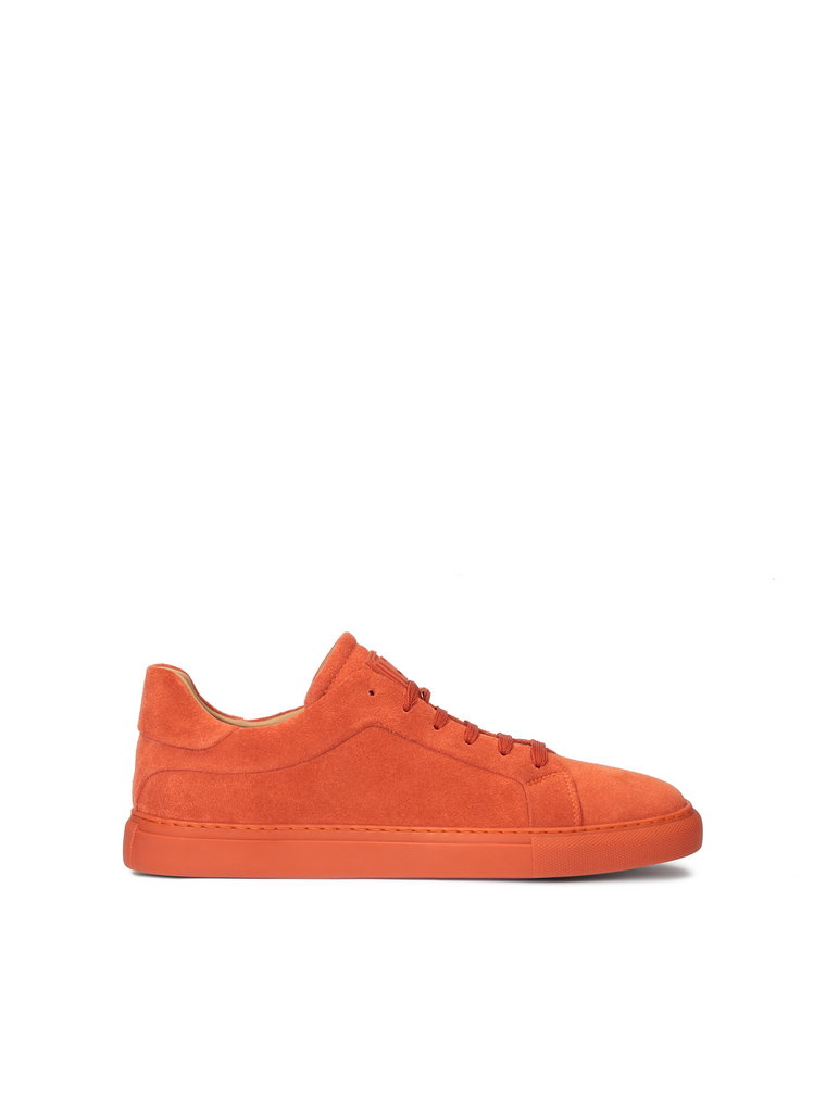 Pomarańczowe męskie sneakersy w miejskim stylu