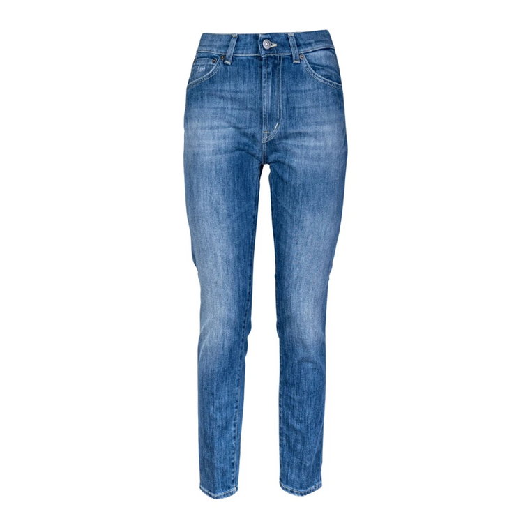 Damskie Jeansy 5-Kieszeniowe. Slim Fit, Regularna Talia i Dół. Wyprodukowane we Włoszech. Dondup