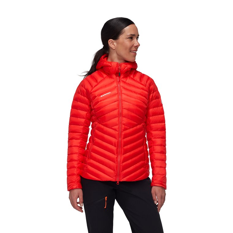 Damska kurtka puchowa Mammut Broad Peak IN Hooded Jacket red - S