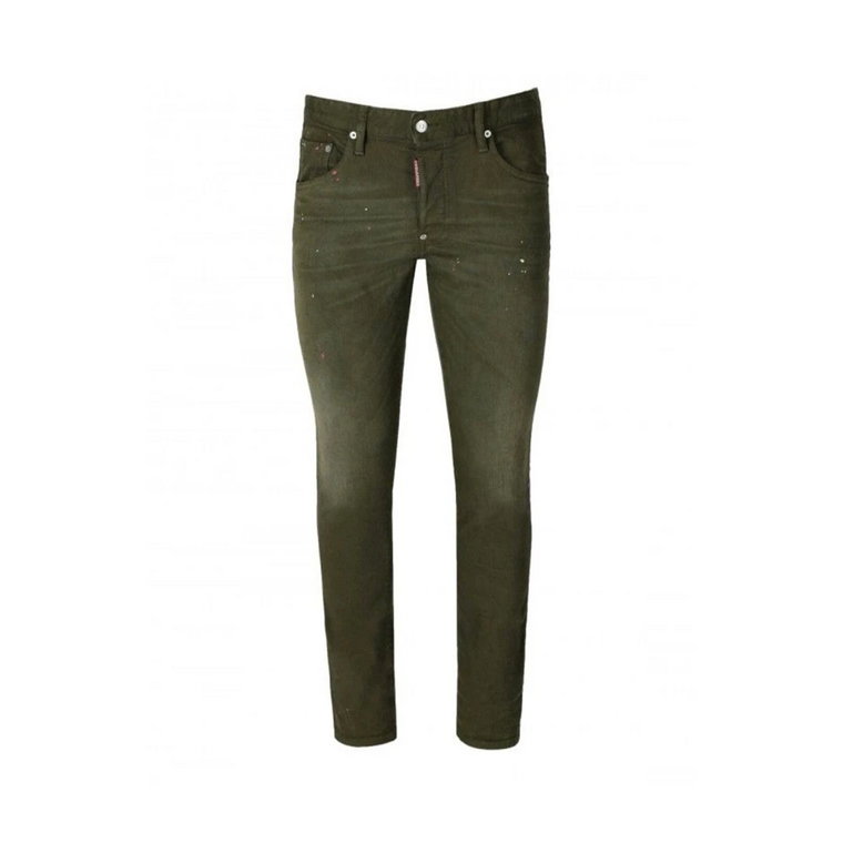 Zielone Jeansy Męskie Aw23 Dsquared2