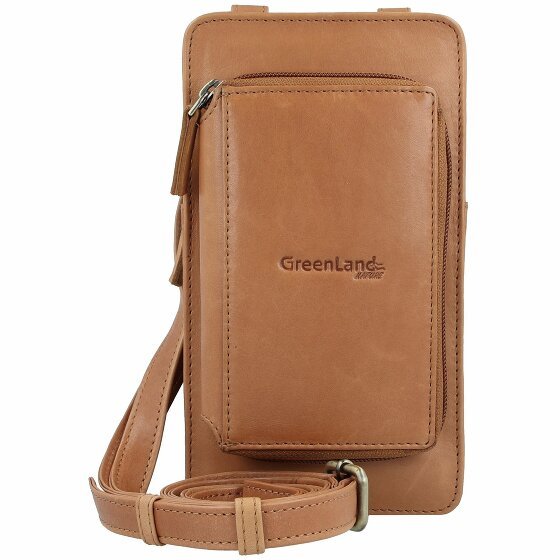 Greenland Nature Nature Soft Mobile Bag Wallet Leather 11 cm mandarine