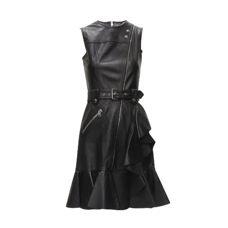 Pre-owned Leather dresses Alexander McQueen Pre-owned