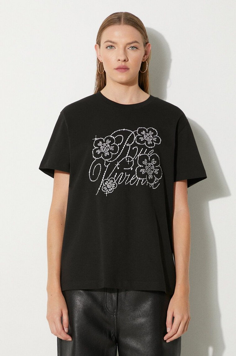 Kenzo t-shirt bawełniany Constellation Emb damski kolor czarny FE62TS1434SG.99J