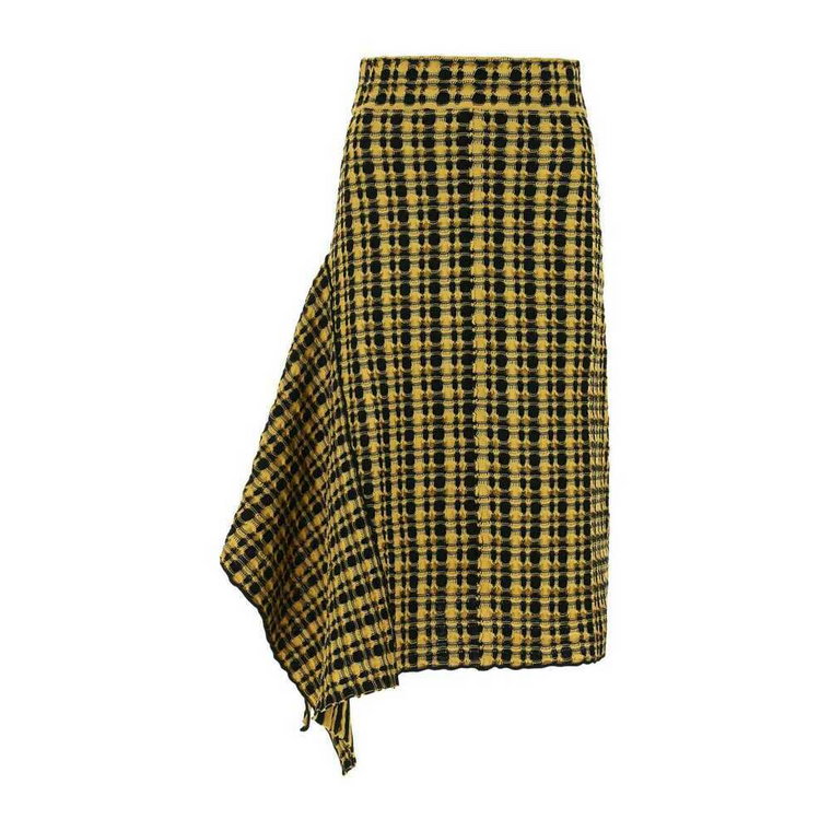 Dwukolorowa spódnica z bawełny, Stylowy model Jil Sander